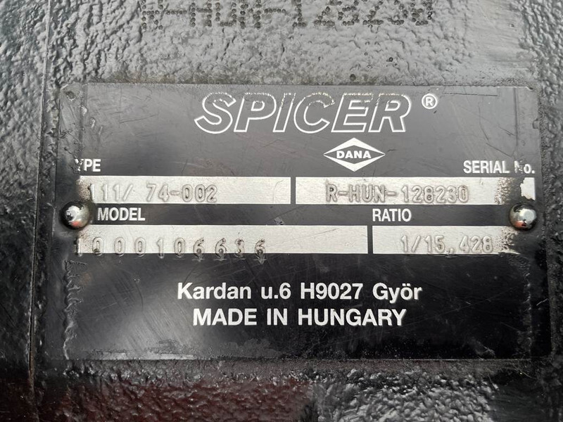 Új Tengely és alkatrészek - Építőipari gépek WACKER NEUSON -Spicer Dana 111/74-002-1000106636-Axle/Achse/As: 6 kép.