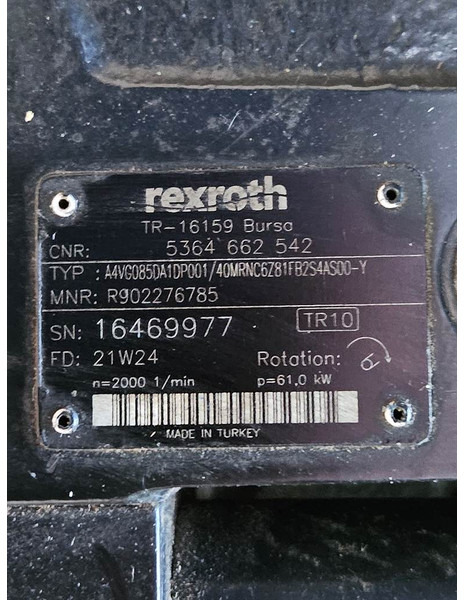Yanmar V120-Rexroth A4VG085-Drive pump/Fahrpumpe/Rijpomp - Hidraulika - Építőipari gépek: 5 kép. Yanmar V120-Rexroth A4VG085-Drive pump/Fahrpumpe/Rijpomp - Hidraulika - Építőipari gépek: 5 kép.