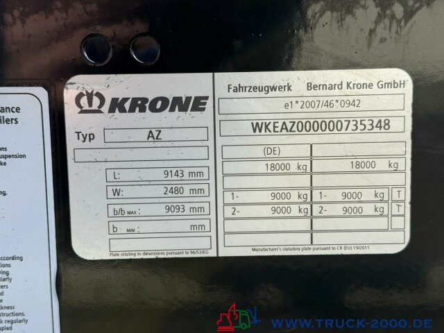 Krone AZ18 Box Carrier - Luft - BPW Achsen - Pótkocsi cserefelépítményes: 5 kép. Krone AZ18 Box Carrier - Luft - BPW Achsen - Pótkocsi cserefelépítményes: 5 kép.