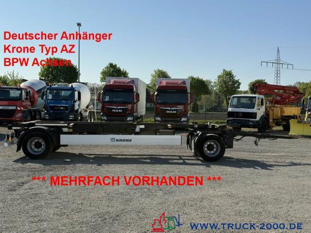 Krone AZ18 Box Carrier - Luft - BPW Achsen - Pótkocsi cserefelépítményes: 1 kép. Krone AZ18 Box Carrier - Luft - BPW Achsen - Pótkocsi cserefelépítményes: 1 kép.