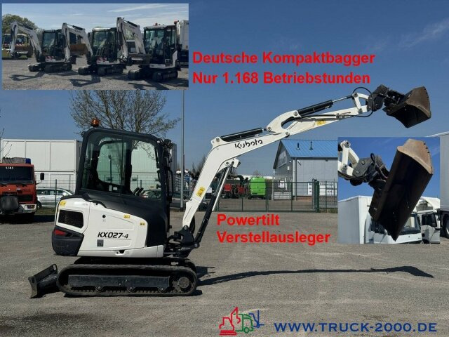 Kubota Kubota KX027-4 GL Verstellausleger + Powertilt - Minikotró: 1 kép. Kubota Kubota KX027-4 GL Verstellausleger + Powertilt - Minikotró: 1 kép.