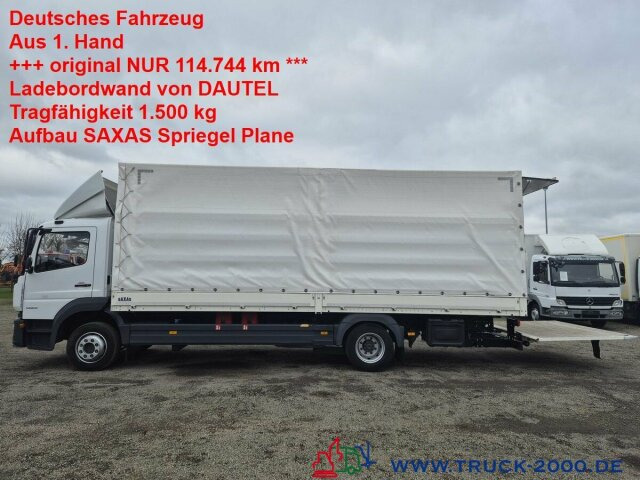 Mercedes-Benz Atego 1223 L Plane + Spriegel L+R LBW nur 114TKM - Ponyvás teherautó: 1 kép. Mercedes-Benz Atego 1223 L Plane + Spriegel L+R LBW nur 114TKM - Ponyvás teherautó: 1 kép.