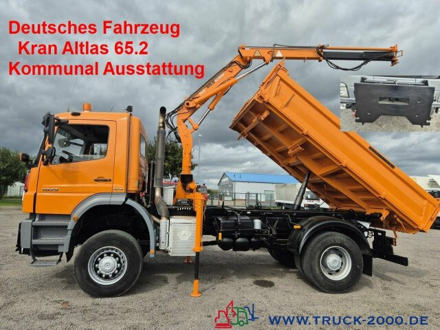 Mercedes-Benz Axor 1829 4x4 Atlas65.2 Kran Kommunal Austattung - Billenőplatós teherautó, Darus autó: 1 kép. Mercedes-Benz Axor 1829 4x4 Atlas65.2 Kran Kommunal Austattung - Billenőplatós teherautó, Darus autó: 1 kép.