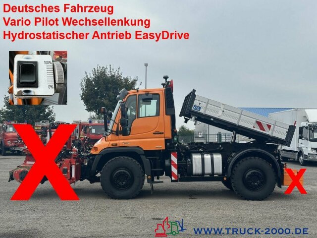 Unimog U 500 Vario Pilot Wechsellenkung EasyDrive Klima - Billenőplatós teherautó: 1 kép. Unimog U 500 Vario Pilot Wechsellenkung EasyDrive Klima - Billenőplatós teherautó: 1 kép.