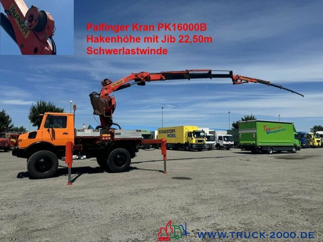 Unimog U1700 Kran PK16000 + Jib Höhe 22,50m + Winde - Darus autó: 1 kép. Unimog U1700 Kran PK16000 + Jib Höhe 22,50m + Winde - Darus autó: 1 kép.