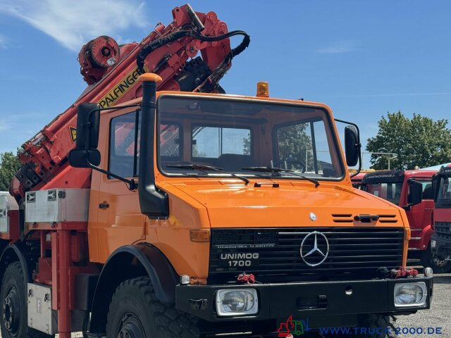 Unimog U1700 Kran PK16000 + Jib Höhe 22,50m + Winde - Darus autó: 5 kép. Unimog U1700 Kran PK16000 + Jib Höhe 22,50m + Winde - Darus autó: 5 kép.