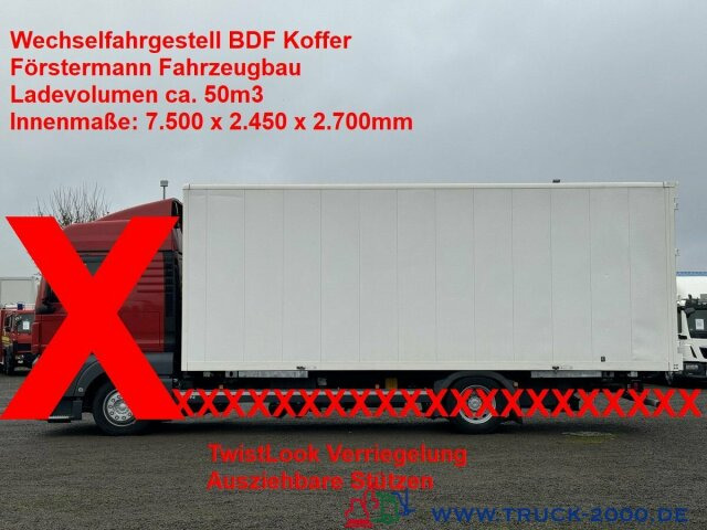 Wechselbrücke BDF Koffer Förstermann ca. 50 m3 - Doboz felépitmény: 1 kép. Wechselbrücke BDF Koffer Förstermann ca. 50 m3 - Doboz felépitmény: 1 kép.