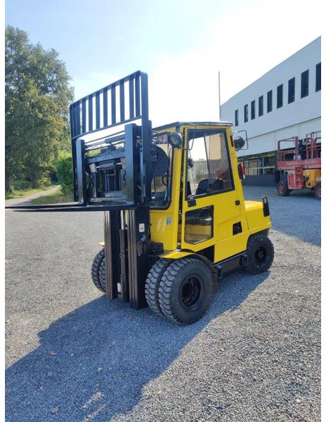 Villás targonca Hyster Forklift free lift / triple / side shift H60XM: 6 kép.