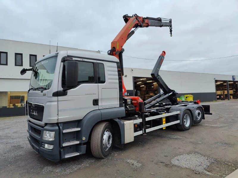 MAN TGS 26.320 Container Multilift + Kraan Palfinger PK16502 - Horgos rakodó teherautó, Darus autó: 1 kép. MAN TGS 26.320 Container Multilift + Kraan Palfinger PK16502 - Horgos rakodó teherautó, Darus autó: 1 kép.
