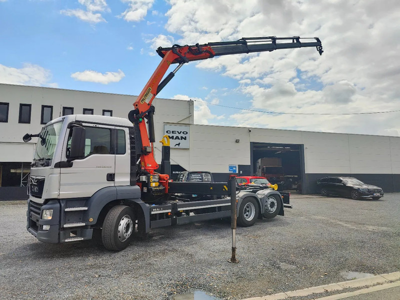 MAN TGS 26.420 Container / Palfinger PK18002 - Horgos rakodó teherautó, Darus autó: 1 kép. MAN TGS 26.420 Container / Palfinger PK18002 - Horgos rakodó teherautó, Darus autó: 1 kép.