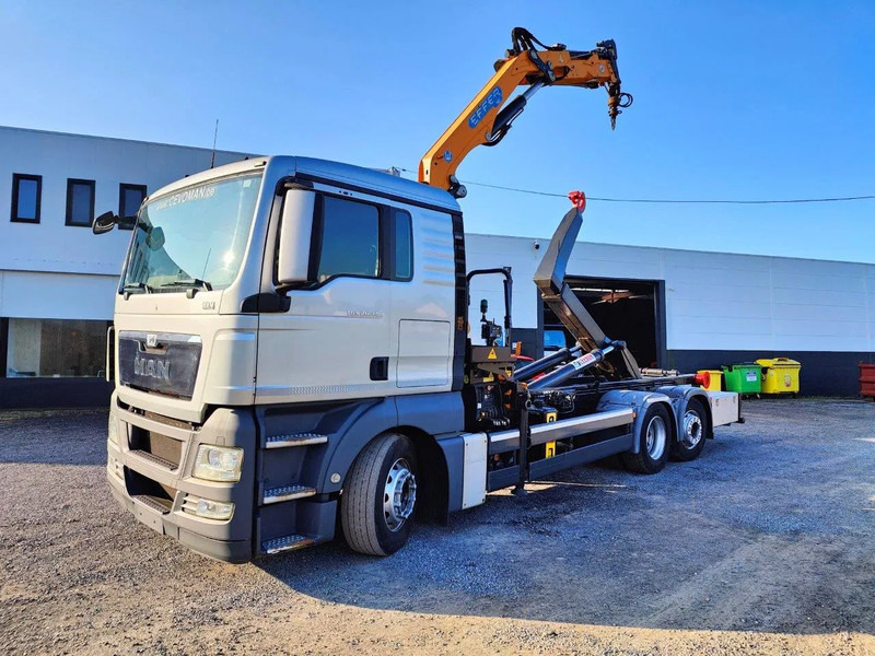 MAN TGX 26.400 6x2 Euro5 Container LEEBUR + Crane Effer 145 - Horgos rakodó teherautó, Darus autó: 1 kép. MAN TGX 26.400 6x2 Euro5 Container LEEBUR + Crane Effer 145 - Horgos rakodó teherautó, Darus autó: 1 kép.