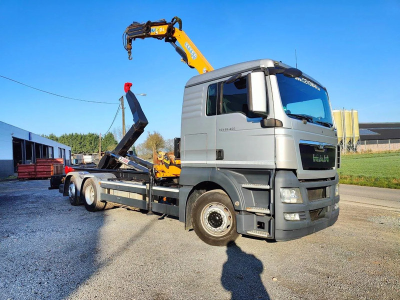 MAN TGX 26.400 6x2 Euro5 Container LEEBUR + Crane Effer 145 - Horgos rakodó teherautó, Darus autó: 2 kép. MAN TGX 26.400 6x2 Euro5 Container LEEBUR + Crane Effer 145 - Horgos rakodó teherautó, Darus autó: 2 kép.