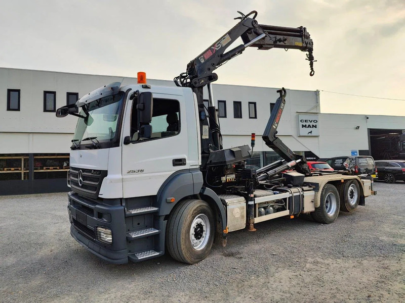 Mercedes-Benz Axor 2536 Euro5 container multilift crane HIAB 220 - Horgos rakodó teherautó, Darus autó: 1 kép. Mercedes-Benz Axor 2536 Euro5 container multilift crane HIAB 220 - Horgos rakodó teherautó, Darus autó: 1 kép.