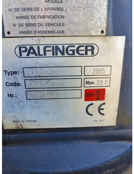 Palfinger Year 2005 PK20002 remote 4x hydraulic - Darugém: 5 kép. Palfinger Year 2005 PK20002 remote 4x hydraulic - Darugém: 5 kép.