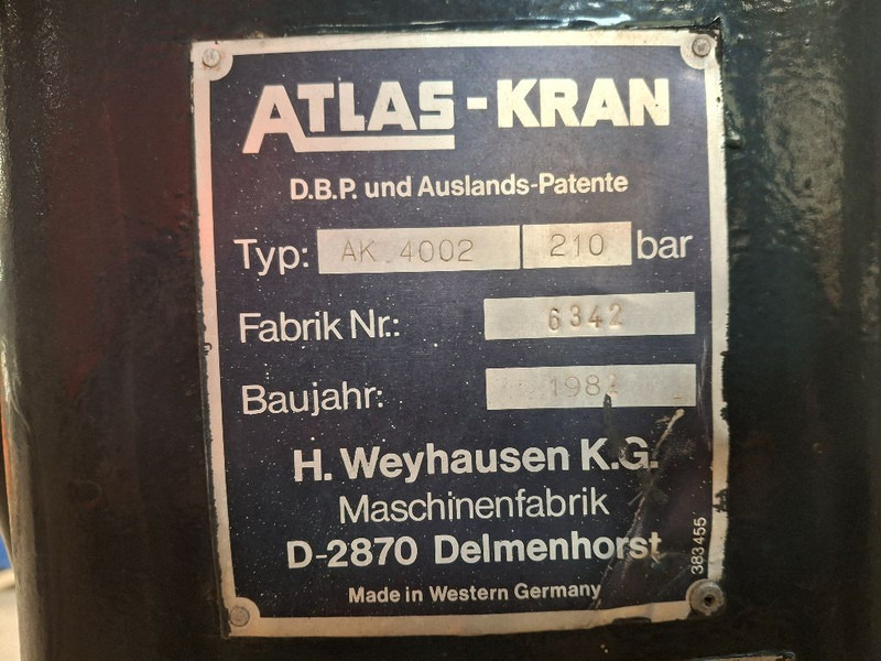 Atlas AK 4002 - Rakodódaru: 5 kép. Atlas AK 4002 - Rakodódaru: 5 kép.