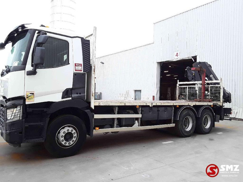 Renault C 380 hiab 188-3 remote - Platós teherautó, Darus autó: 5 kép. Renault C 380 hiab 188-3 remote - Platós teherautó, Darus autó: 5 kép.