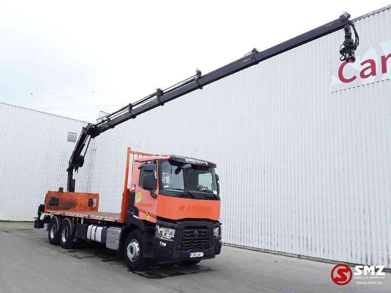 Renault C 430 Hiab 188_es 5+remote - Platós teherautó, Darus autó: 1 kép. Renault C 430 Hiab 188_es 5+remote - Platós teherautó, Darus autó: 1 kép.