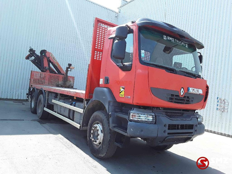 Renault Kerax 430 Palfinger Pk18002 - Platós teherautó, Darus autó: 1 kép. Renault Kerax 430 Palfinger Pk18002 - Platós teherautó, Darus autó: 1 kép.