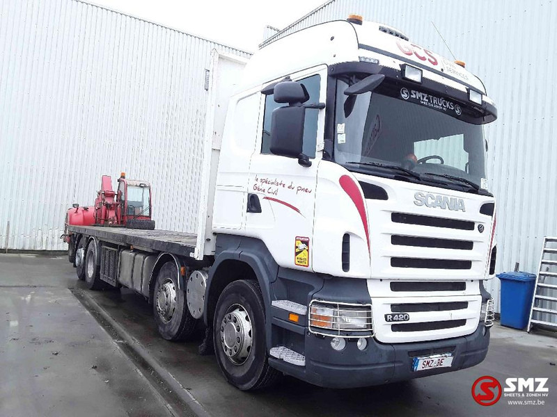 Scania R 420 8x2 +manitou TMT 25.20 - Platós teherautó: 1 kép. Scania R 420 8x2 +manitou TMT 25.20 - Platós teherautó: 1 kép.