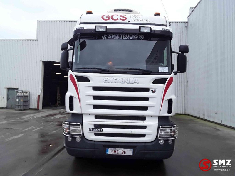 Scania R 420 8x2 +manitou TMT 25.20 - Platós teherautó: 2 kép. Scania R 420 8x2 +manitou TMT 25.20 - Platós teherautó: 2 kép.