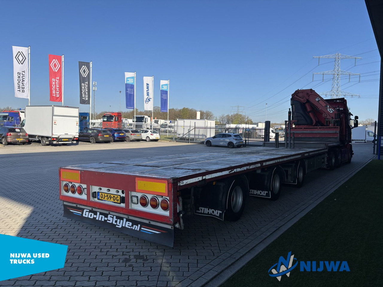 Scania R450 6x2 I.C.M Vogelzang met HIAB 60 ton meter k - Nyergesvontató: 3 kép. Scania R450 6x2 I.C.M Vogelzang met HIAB 60 ton meter k - Nyergesvontató: 3 kép.