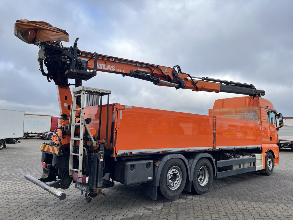 Darus autó, Platós teherautó MAN TGX 26.480 6x2  Atlas 145.2 Baustoff: 11 kép.