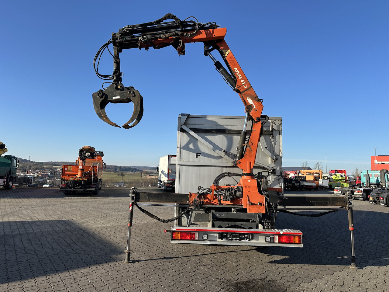 Mercedes-Benz Atego 1529 4x2 Atlas 57.3-A2 Kadaverkipper - Darus autó, Billenőplatós teherautó: 3 kép. Mercedes-Benz Atego 1529 4x2 Atlas 57.3-A2 Kadaverkipper - Darus autó, Billenőplatós teherautó: 3 kép.