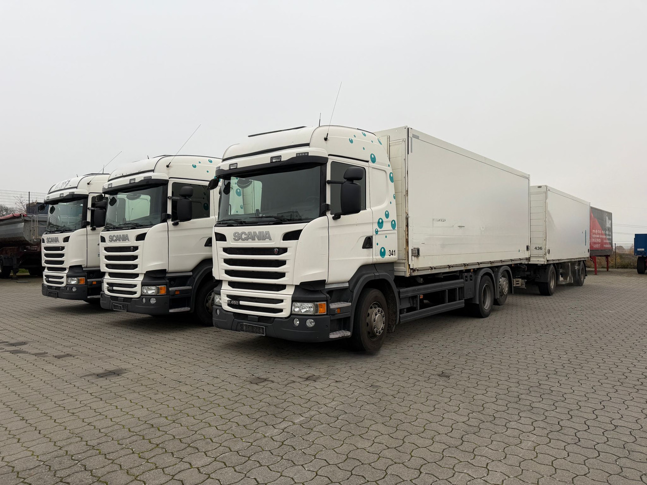 Scania R 450 6x2 Geränkezug + Orten Anhänger - Dobozos felépítményű teherautó: 5 kép. Scania R 450 6x2 Geränkezug + Orten Anhänger - Dobozos felépítményű teherautó: 5 kép.
