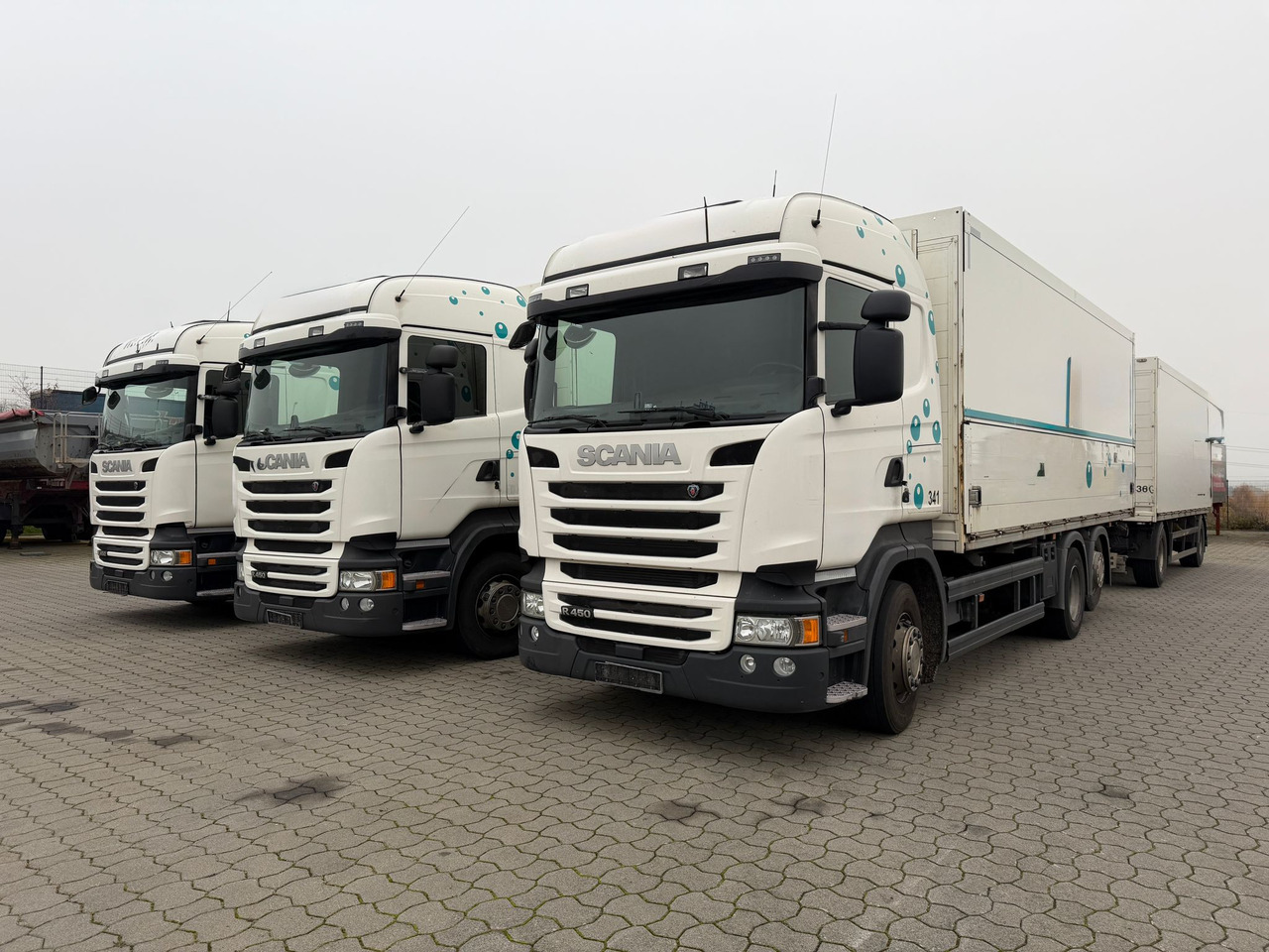 Scania R 450 6x2 Geränkezug + Orten Anhänger - Dobozos felépítményű teherautó: 1 kép. Scania R 450 6x2 Geränkezug + Orten Anhänger - Dobozos felépítményű teherautó: 1 kép.
