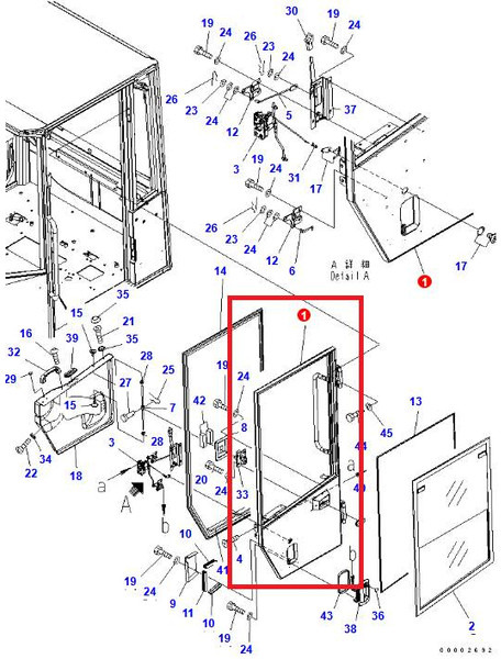 Komatsu WA100-5 DOOR ASSY 417-926-3106 - Fülke és belső tér - Építőipari gépek: 2 kép. Komatsu WA100-5 DOOR ASSY 417-926-3106 - Fülke és belső tér - Építőipari gépek: 2 kép.
