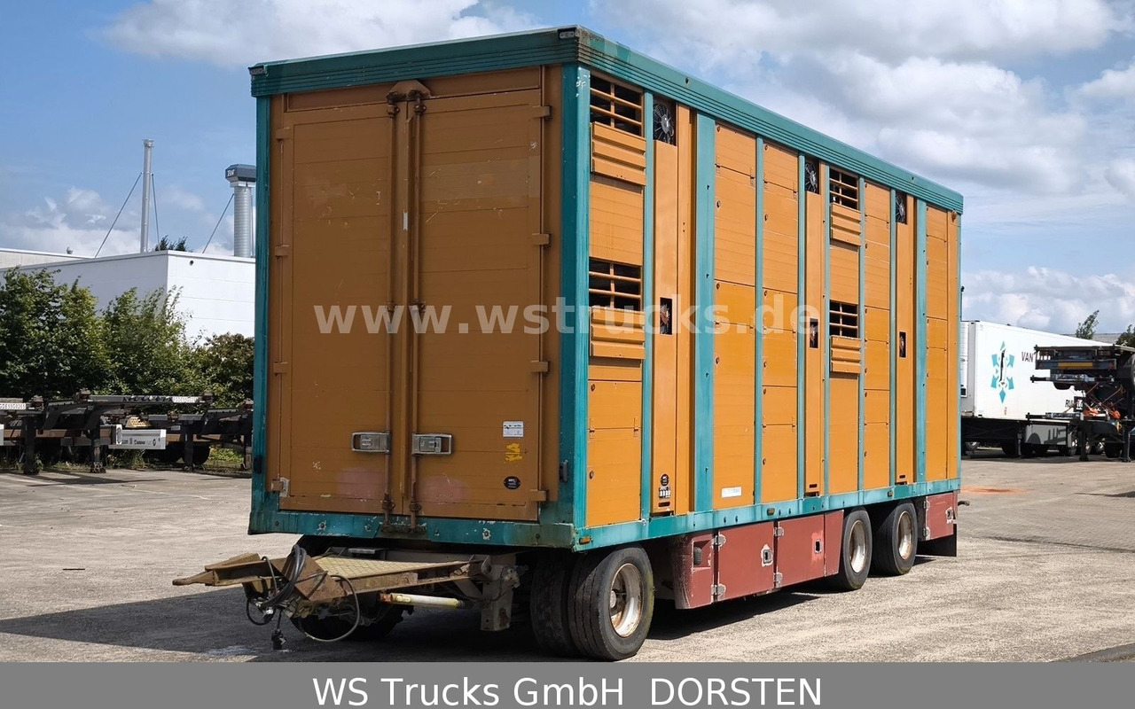 Menke-Janzen Menke 2 Stock Vollalu 8 m Hubdach Viehanhänger - Pótkocsi állatszállító: 2 kép. Menke-Janzen Menke 2 Stock Vollalu 8 m Hubdach Viehanhänger - Pótkocsi állatszállító: 2 kép.
