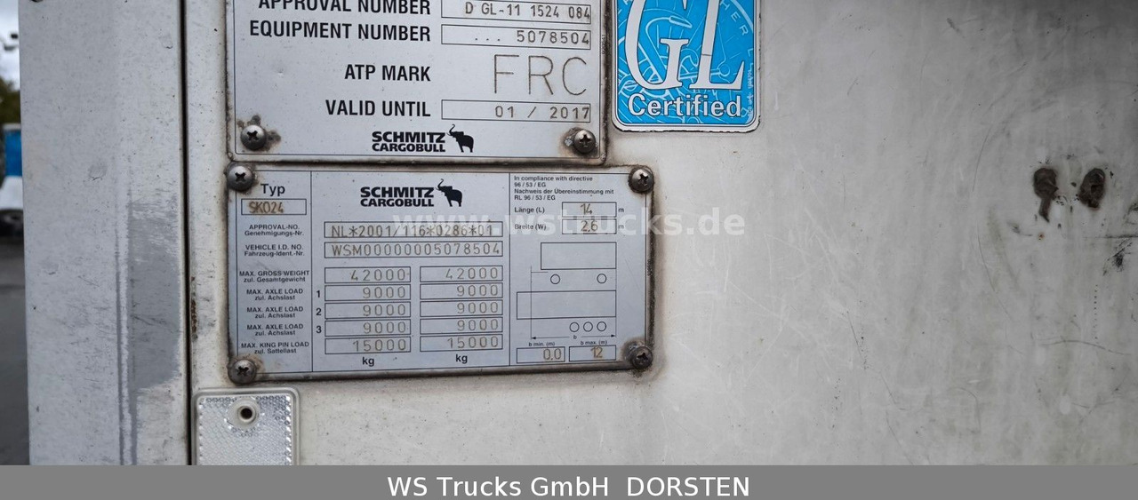 Schmitz Cargobull SKO 24 Kühlauflieger | Vector 1850 MT | LBW - Félpótkocsi hűtős: 4 kép. Schmitz Cargobull SKO 24 Kühlauflieger | Vector 1850 MT | LBW - Félpótkocsi hűtős: 4 kép.