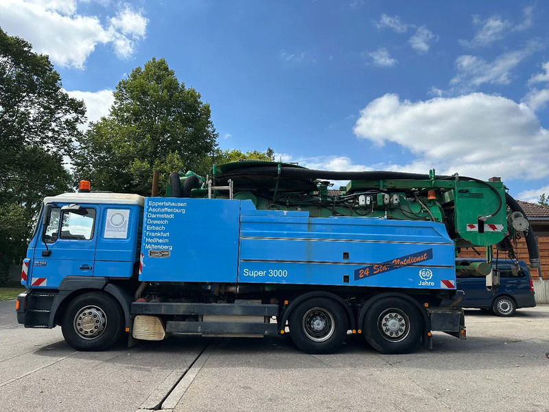 MAN 26.403 F2000 Silent 6x2 Kanalreiniger Saug - und Spülwagen - selbstfahrende Arbeitsmaschine mit Wiedemann Super 3000 Aufbau - Szippantós autó: 3 kép. MAN 26.403 F2000 Silent 6x2 Kanalreiniger Saug - und Spülwagen - selbstfahrende Arbeitsmaschine mit Wiedemann Super 3000 Aufbau - Szippantós autó: 3 kép.