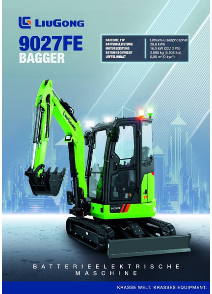 LIUGONG 9027 FE vollelektrisch, 2.680 kg - Minikotró: 1 kép. LIUGONG 9027 FE vollelektrisch, 2.680 kg - Minikotró: 1 kép.