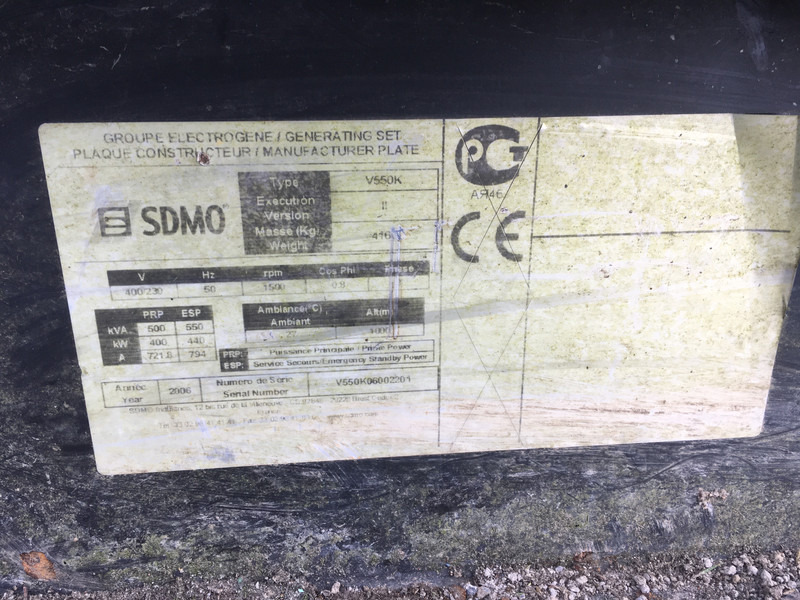 Volvo V550K GENERATOR 550KVA USED - Áramfejlesztő: 5 kép. Volvo V550K GENERATOR 550KVA USED - Áramfejlesztő: 5 kép.