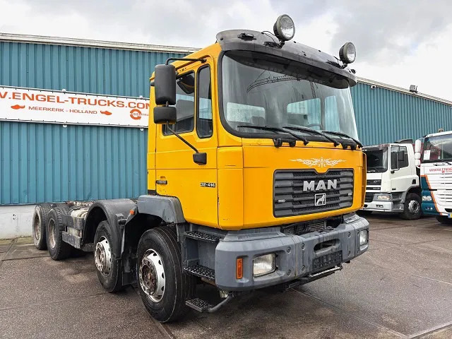 MAN 35.414 VF-TM 8x4 FULL STEEL CHASSIS (6-CILINDER HEADS / ZF16 MANUAL GEARBOX / FULL STEEL SUSPENSION / REDUCTION AXLES) - Alvaz teherautó: 2 kép. MAN 35.414 VF-TM 8x4 FULL STEEL CHASSIS (6-CILINDER HEADS / ZF16 MANUAL GEARBOX / FULL STEEL SUSPENSION / REDUCTION AXLES) - Alvaz teherautó: 2 kép.