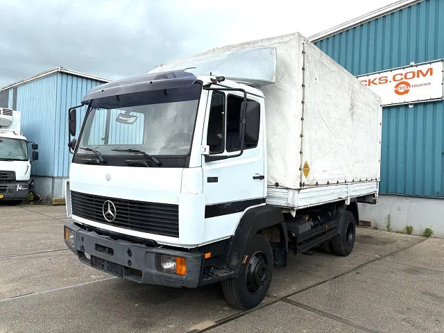 Mercedes-Benz LK 914 (6-CILINDER) WITH TENT BOX (MANUAL GEARBOX / FULL STEEL SUSPENSION / LOADING PLATFORM) - Ponyvás teherautó: 1 kép. Mercedes-Benz LK 914 (6-CILINDER) WITH TENT BOX (MANUAL GEARBOX / FULL STEEL SUSPENSION / LOADING PLATFORM) - Ponyvás teherautó: 1 kép.