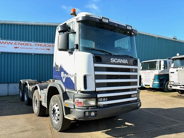 Scania R124-420 C 8x4 FULL STEEL CHASSIS (EURO 3 / FULL STEEL SUSPENSION / REDUCTION AXLES / GRS900 GEARBOX) - Alvaz teherautó: 3 kép. Scania R124-420 C 8x4 FULL STEEL CHASSIS (EURO 3 / FULL STEEL SUSPENSION / REDUCTION AXLES / GRS900 GEARBOX) - Alvaz teherautó: 3 kép.