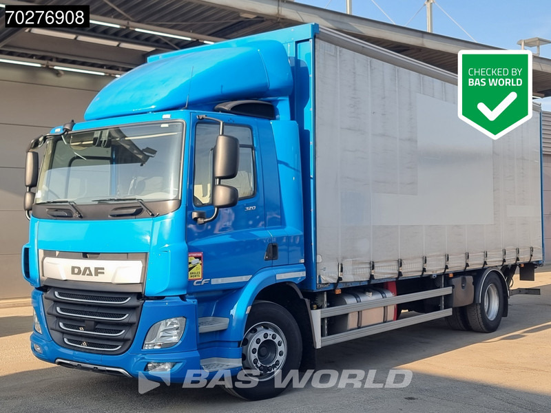 DAF CF 320 4X2 19tonner Automatic 2.500kg Tailgate ACC Euro 6 - Ponyvás teherautó: 1 kép. DAF CF 320 4X2 19tonner Automatic 2.500kg Tailgate ACC Euro 6 - Ponyvás teherautó: 1 kép.