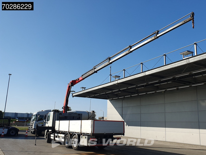 DAF CF 370 CF 6X2 Palfinger PK19.001 SLD D Kran Crane ACC Lift+lenkasche Euro 6 - Platós teherautó, Darus autó: 2 kép. DAF CF 370 CF 6X2 Palfinger PK19.001 SLD D Kran Crane ACC Lift+lenkasche Euro 6 - Platós teherautó, Darus autó: 2 kép.