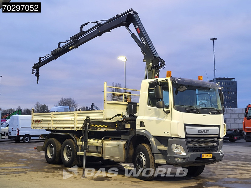 DAF CF 370 CF 6X4 HIAB 144 BS-3 HIDUO Crane Kran 8m3 Tipper Big-Axle Steelsuspension Euro 6 - Billenőplatós teherautó, Darus autó: 3 kép. DAF CF 370 CF 6X4 HIAB 144 BS-3 HIDUO Crane Kran 8m3 Tipper Big-Axle Steelsuspension Euro 6 - Billenőplatós teherautó, Darus autó: 3 kép.