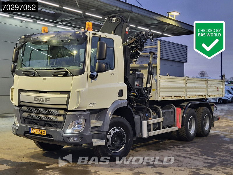 DAF CF 370 CF 6X4 HIAB 144 BS-3 HIDUO Crane Kran 8m3 Tipper Big-Axle Steelsuspension Euro 6 - Billenőplatós teherautó, Darus autó: 1 kép. DAF CF 370 CF 6X4 HIAB 144 BS-3 HIDUO Crane Kran 8m3 Tipper Big-Axle Steelsuspension Euro 6 - Billenőplatós teherautó, Darus autó: 1 kép.