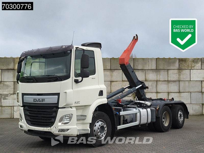 DAF CF 440 6X2 20 tons Dalby containersystem Lift+steering Axle Retarder Euro 6 - Horgos rakodó teherautó: 1 kép. DAF CF 440 6X2 20 tons Dalby containersystem Lift+steering Axle Retarder Euro 6 - Horgos rakodó teherautó: 1 kép.