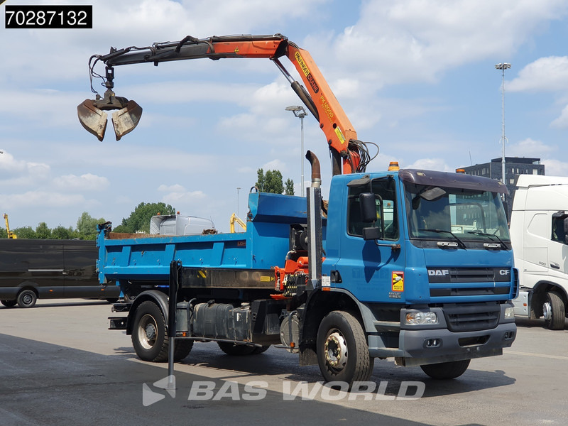 DAF CF75.310 4X2 Palfinger PK12000 Kran Crane 7m3 tipper Big-Axle Steelsuspension Euro 3 - Billenőplatós teherautó, Darus autó: 3 kép. DAF CF75.310 4X2 Palfinger PK12000 Kran Crane 7m3 tipper Big-Axle Steelsuspension Euro 3 - Billenőplatós teherautó, Darus autó: 3 kép.