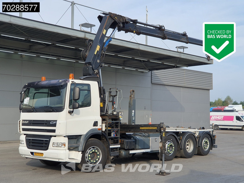 DAF CF85.360 8X2 NL-Truck HIAB 211 E-3 Hipro Crane + Hooklift Lift+steering Axle Automatic Euro 5 - Horgos rakodó teherautó, Darus autó: 1 kép. DAF CF85.360 8X2 NL-Truck HIAB 211 E-3 Hipro Crane + Hooklift Lift+steering Axle Automatic Euro 5 - Horgos rakodó teherautó, Darus autó: 1 kép.