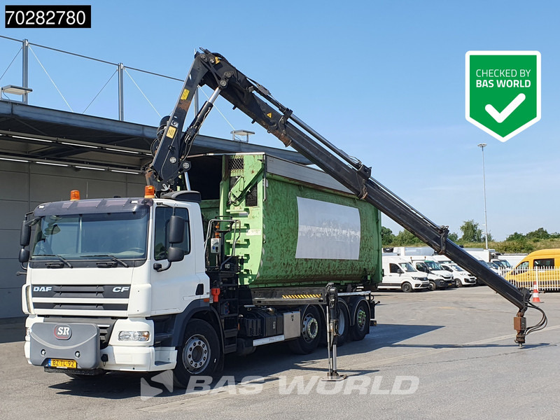 DAF CF85.360 8X2 NL-Truck Hiab 211 E-3 HIPRO Kran 21T Multilift Euro 5 - Horgos rakodó teherautó, Darus autó: 1 kép. DAF CF85.360 8X2 NL-Truck Hiab 211 E-3 HIPRO Kran 21T Multilift Euro 5 - Horgos rakodó teherautó, Darus autó: 1 kép.