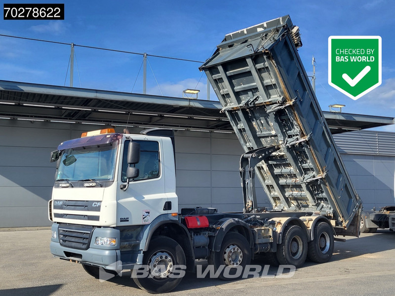 DAF CF85.410 8X4 13m3 Meiller 2-side tipper Big-Axle steel suspension Automatic Euro 4 - Billenőplatós teherautó: 1 kép. DAF CF85.410 8X4 13m3 Meiller 2-side tipper Big-Axle steel suspension Automatic Euro 4 - Billenőplatós teherautó: 1 kép.