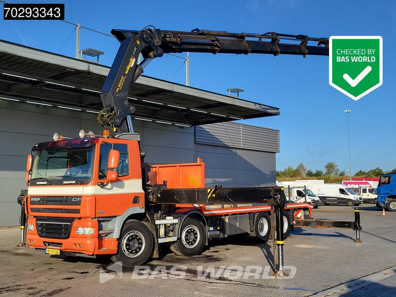 DAF CF85.460 8X4 NL-Truck Palfinger PK 85002 Crane Big-Axle Manual Euro 5 - Platós teherautó, Darus autó: 1 kép. DAF CF85.460 8X4 NL-Truck Palfinger PK 85002 Crane Big-Axle Manual Euro 5 - Platós teherautó, Darus autó: 1 kép.