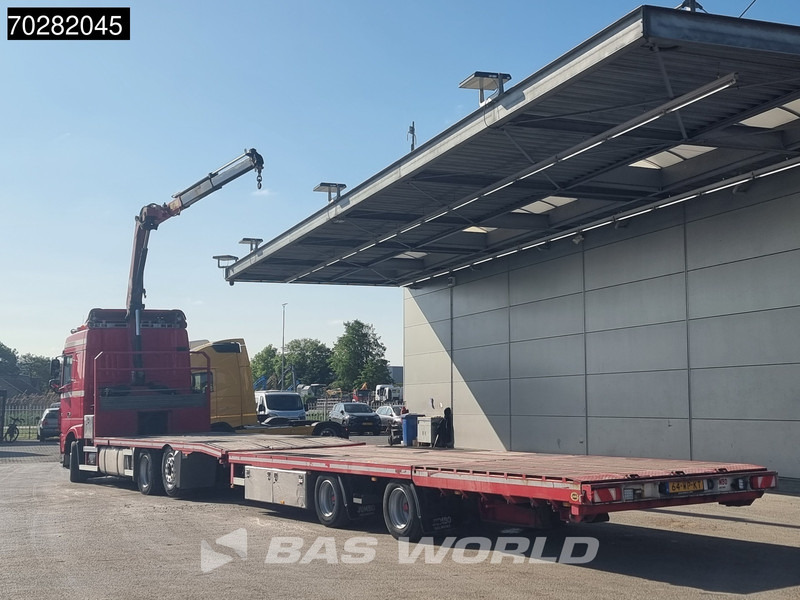 DAF XF 440 6X2 NL-Truck Transporter HMF 900-K2 Kran Lift-Lenkachse Euro 6 - Platós teherautó, Darus autó: 2 kép. DAF XF 440 6X2 NL-Truck Transporter HMF 900-K2 Kran Lift-Lenkachse Euro 6 - Platós teherautó, Darus autó: 2 kép.
