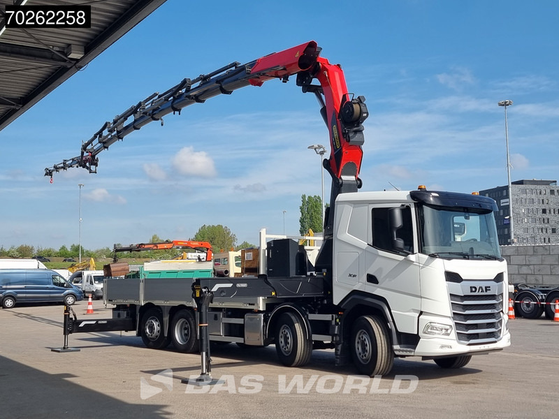 DAF XF 530 8X2 NEW Palfinger PK580 TEC Kran Crane Fly-Jib Winch Lift+Lenkasche Retarder - Platós teherautó, Darus autó: 5 kép. DAF XF 530 8X2 NEW Palfinger PK580 TEC Kran Crane Fly-Jib Winch Lift+Lenkasche Retarder - Platós teherautó, Darus autó: 5 kép.